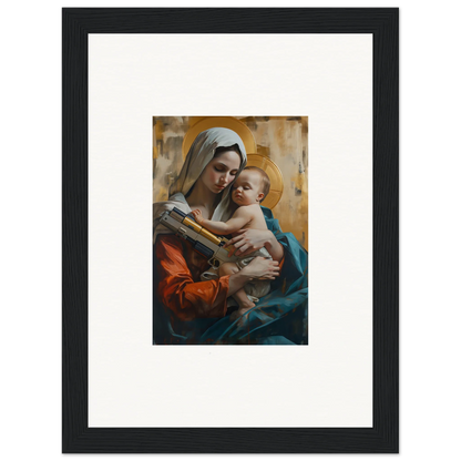 Renaissance-style canvas print of Madonna and Child for stylish room decoration