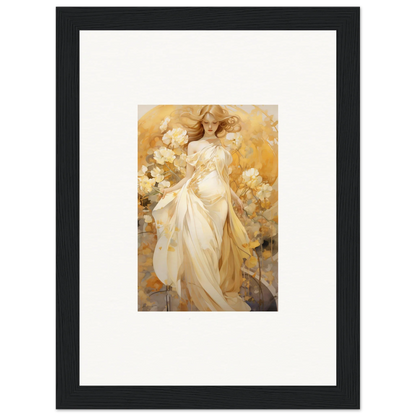 Framed canvas print of an ethereal woman in a silk dream for stunning room decoration