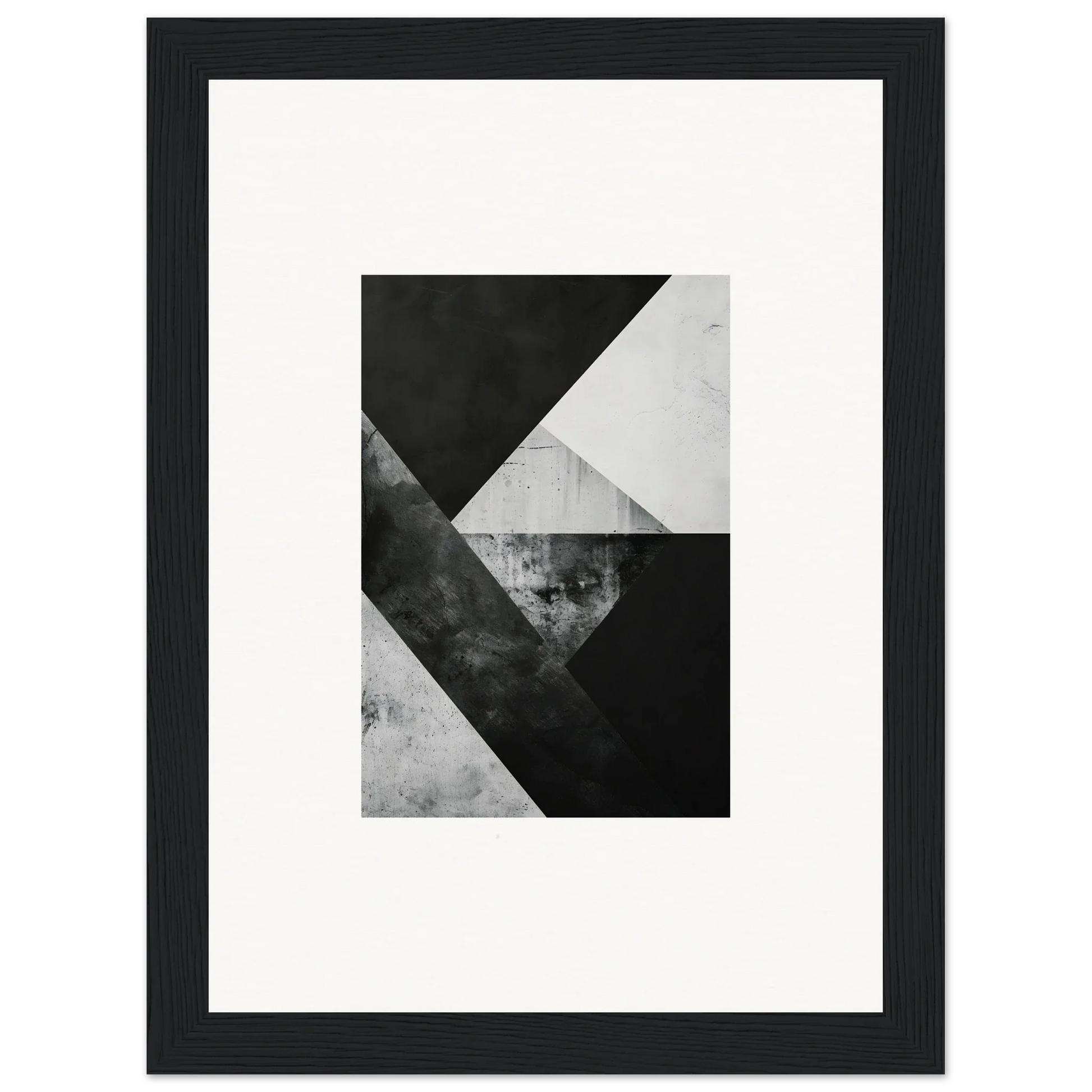 Framed black and white geometric wall art perfect for modern room decoration