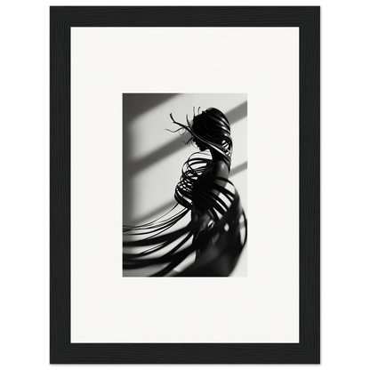 Black and white nude photo with shadows, perfect for Serpentine Harmony room decoration