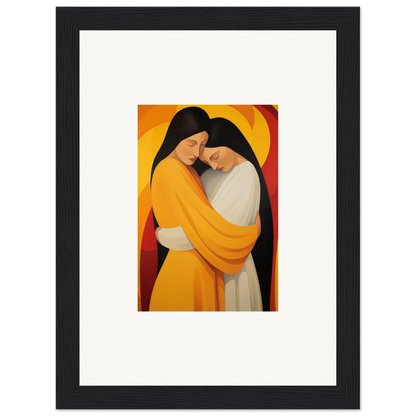 Framed canvas print of two figures in yellow robes, perfect for your Sun Nyah room decoration