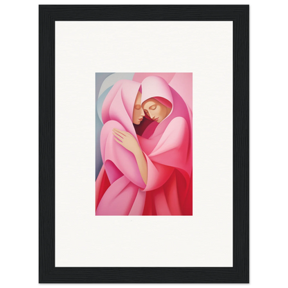 Abstract painting of a figure in pink fabric, perfect for your Glimmer Verse Tapestry