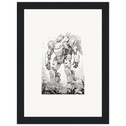 Imposing armored humanoid figure for Steel Sky Alchemy canvas print room decoration