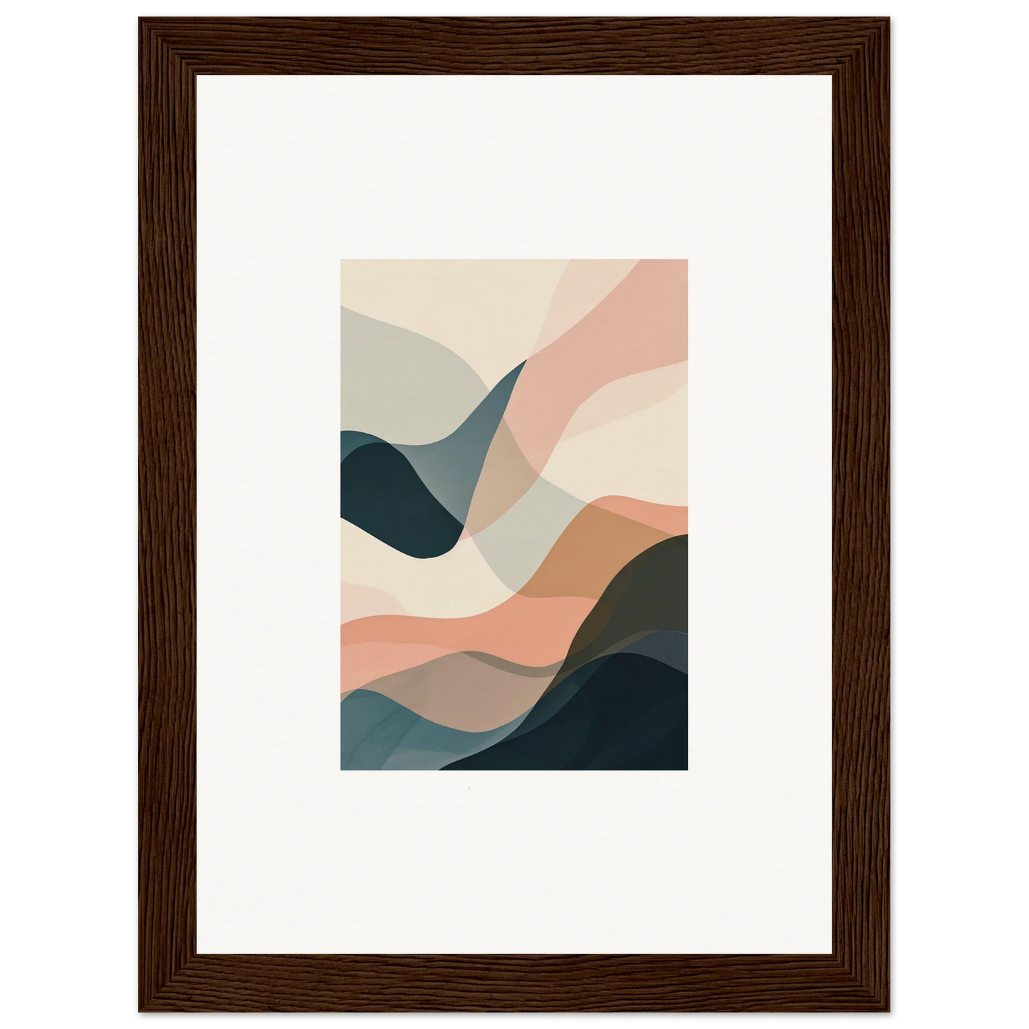 Abstract wall art with soft pastel shapes, perfect for unique room decoration