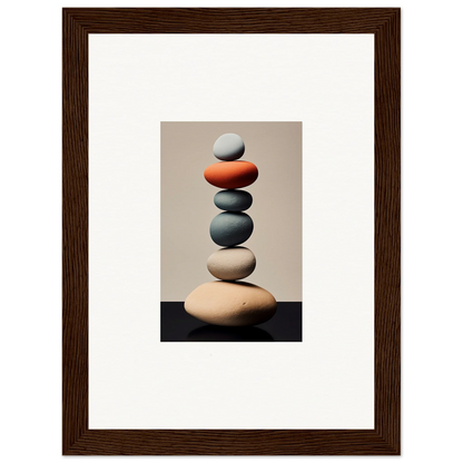 Colorful balanced stone stack for Moroccan Dreams Remember canvas print room decoration