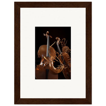 Framed canvas print of stringed instruments perfect for Strings Opera room decoration