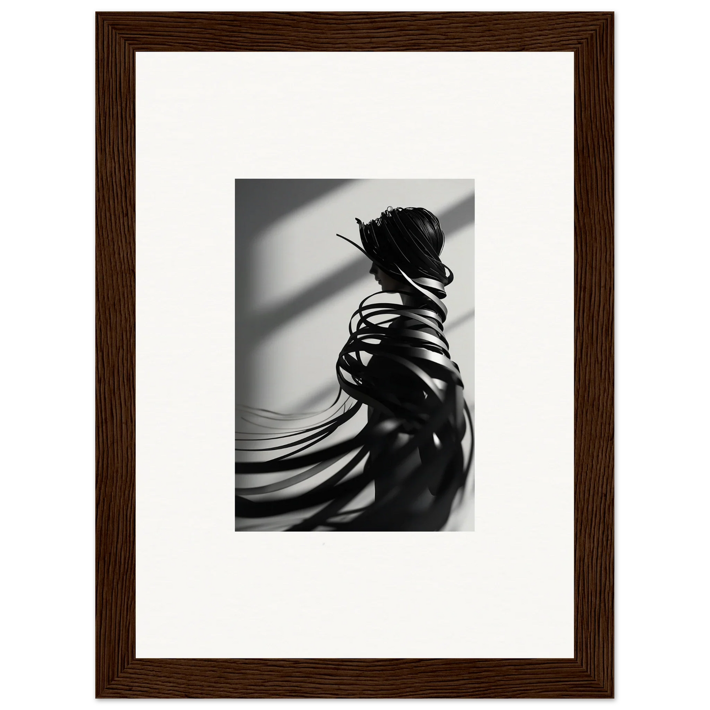 Black and white photo of a person’s back, perfect for room decoration and canvas print