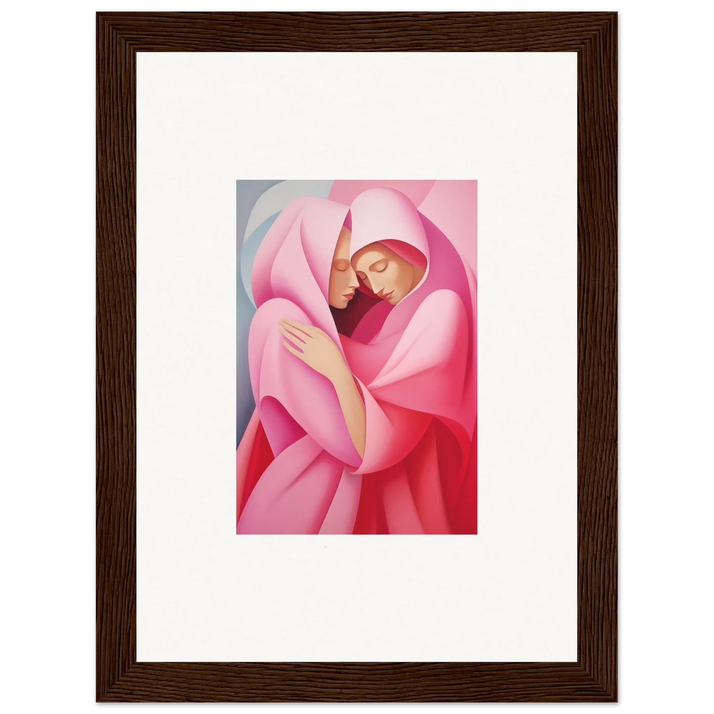 Abstract figure in pink fabric, perfect for a cozy room decoration or canvas print