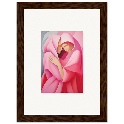 Abstract figure in pink fabric, perfect for a cozy room decoration or canvas print