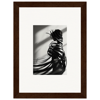 Black and white photo of woman with whisper twists, perfect for room decoration canvas print