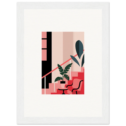 Minimalist potted plant illustration perfect for daydream expression in room decoration