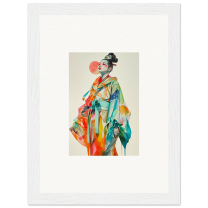 Colorful portrait of a person in traditional clothing for rainbow essence canvas print