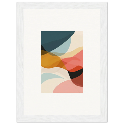 Abstract wall art with muted curved shapes, perfect for room decoration as a canvas print