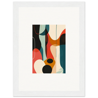 Abstract canvas print of Troubadour Aria, featuring bold colors and curved shapes for room decoration