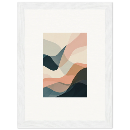 Abstract wall art with curved pastel shapes, perfect for room decoration or canvas print