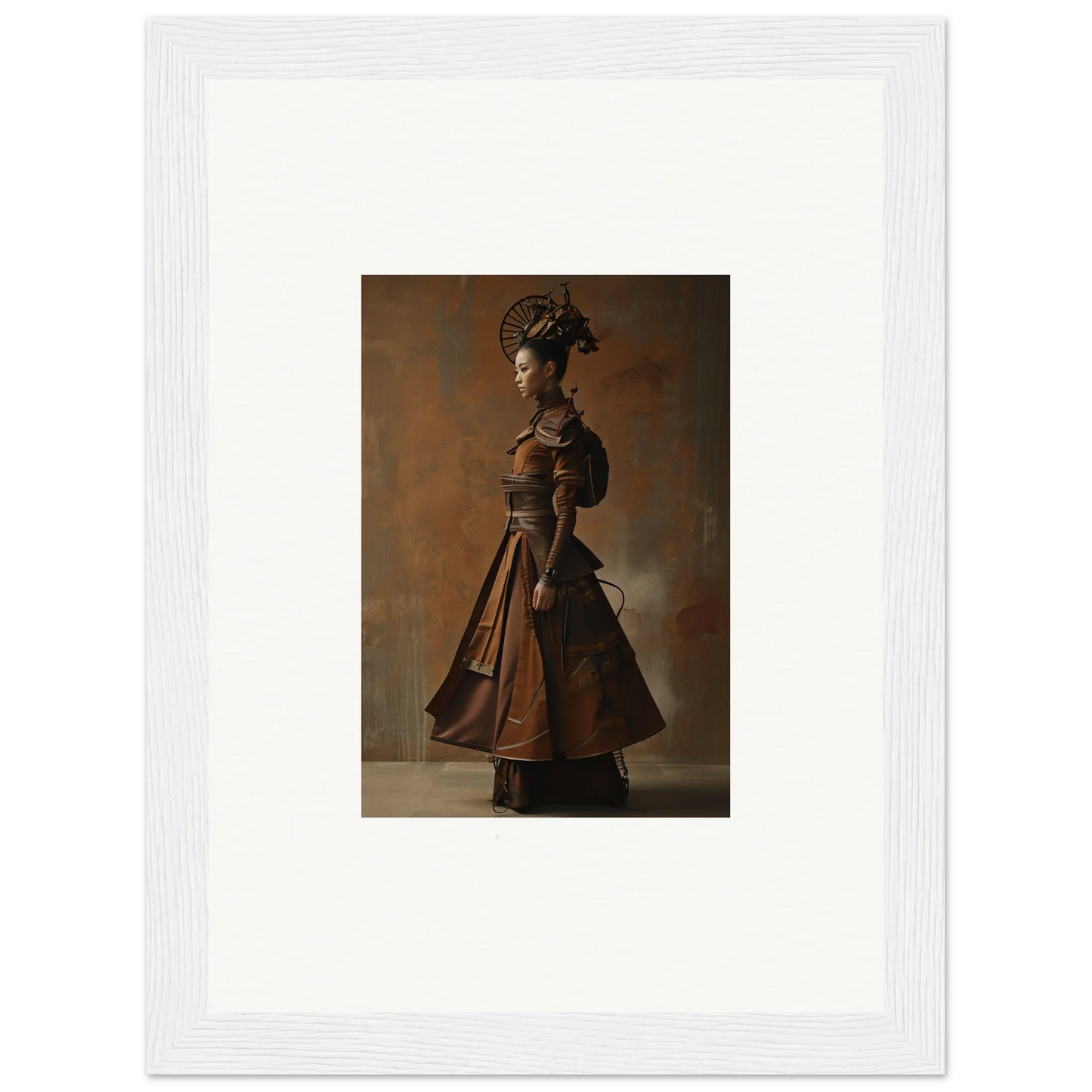 Framed portrait of a woman in a Victorian dress, perfect for nostalgia chronicles room decoration