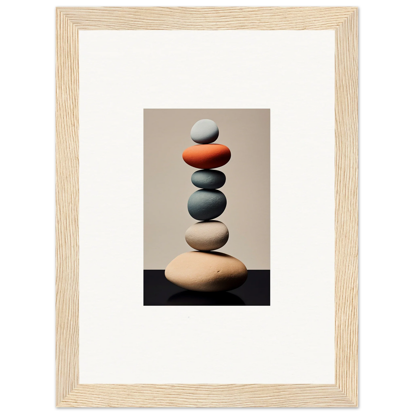 Colorful stack of balanced stones for Moroccan Dreams Remember canvas print room decoration