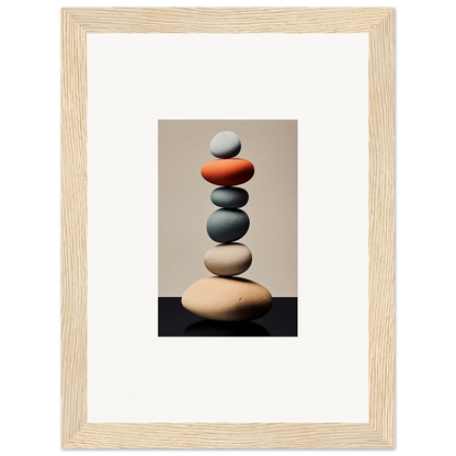 Colorful stack of balanced stones for Moroccan Dreams Remember canvas print room decoration