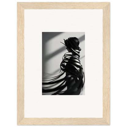 Black and white silhouette photo perfect for ribbon shares canvas print room decoration