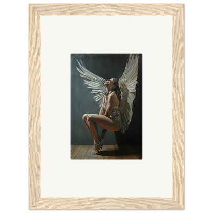 Framed photo of a nude figure with wings in Heavenly Weakened Psalms collection