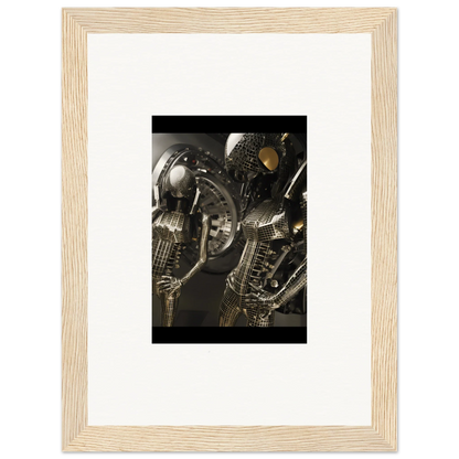 Framed black and white saxophone parts canvas print for stylish room decoration