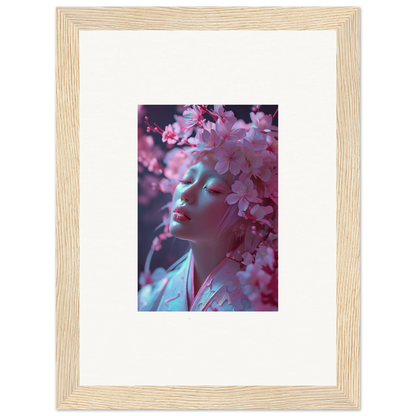 Framed canvas print of cherry blossoms for dreamy room decoration in Sakura Dreams