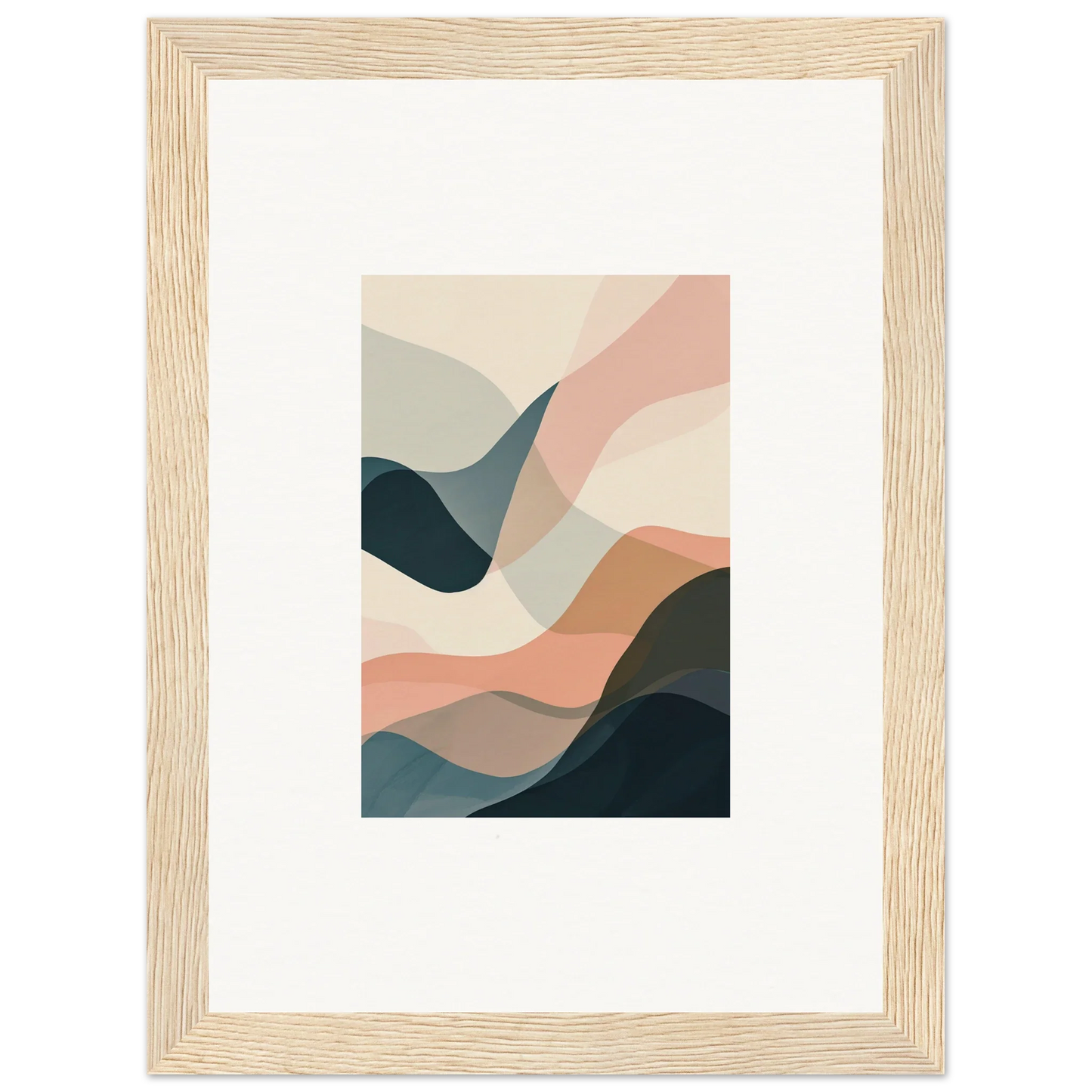 Framed abstract wall art in pastel colors for stylish room decoration