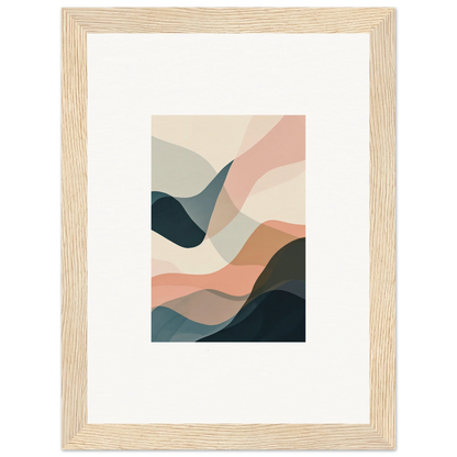 Framed abstract wall art in pastel colors for stylish room decoration