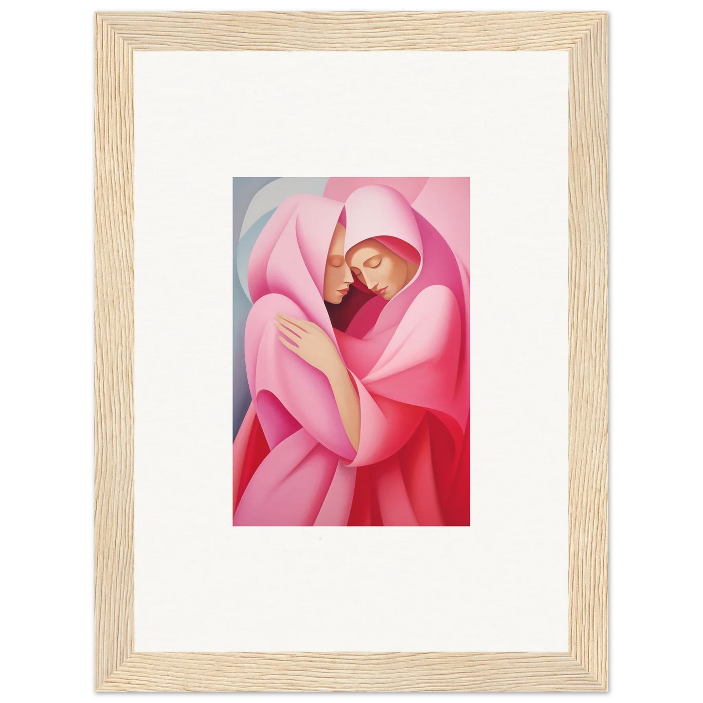 Abstract figure in pink fabric for a dreamy Glimmer Verse Tapestry room decoration