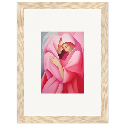 Abstract figure in pink fabric for a dreamy Glimmer Verse Tapestry room decoration