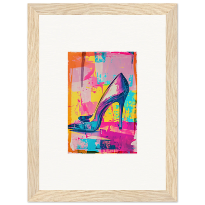 Colorful high-heeled shoe art showcasing the Heel Phenomenon for vibrant room decor