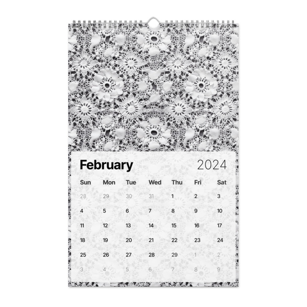 An eco-friendly 2024 Crochet Patterns Wall Calendar: A Year-Round Inspiration for Crochet Enthusiasts.