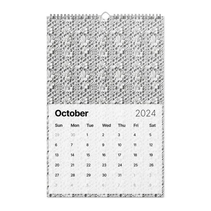 Handmade 2024 Crochet Patterns Wall Calendar featuring October 2020 knitting patterns for crochet enthusiasts.