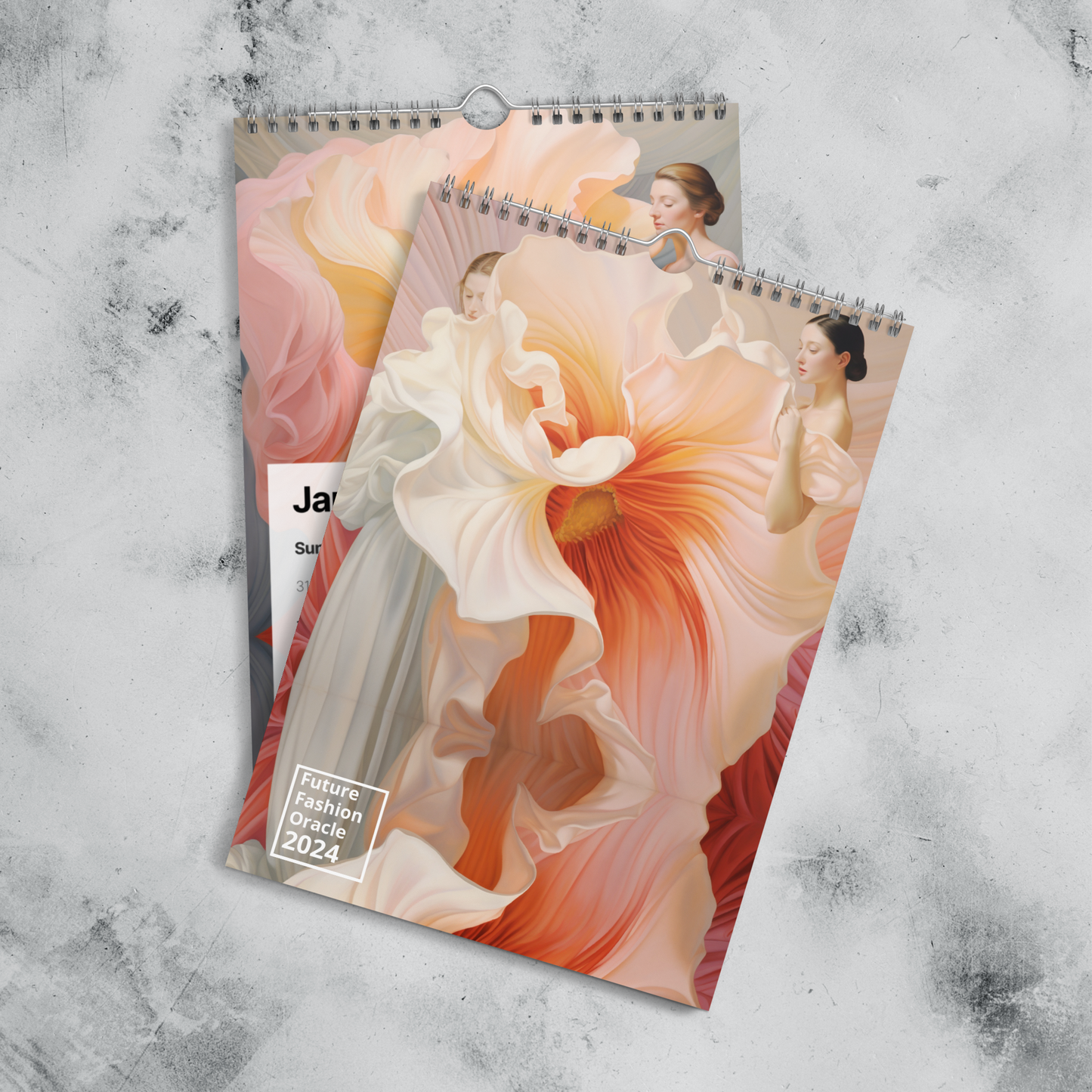 Flowers Are Magic - Wall calendar (2024) featuring important dates with an image of a flower.