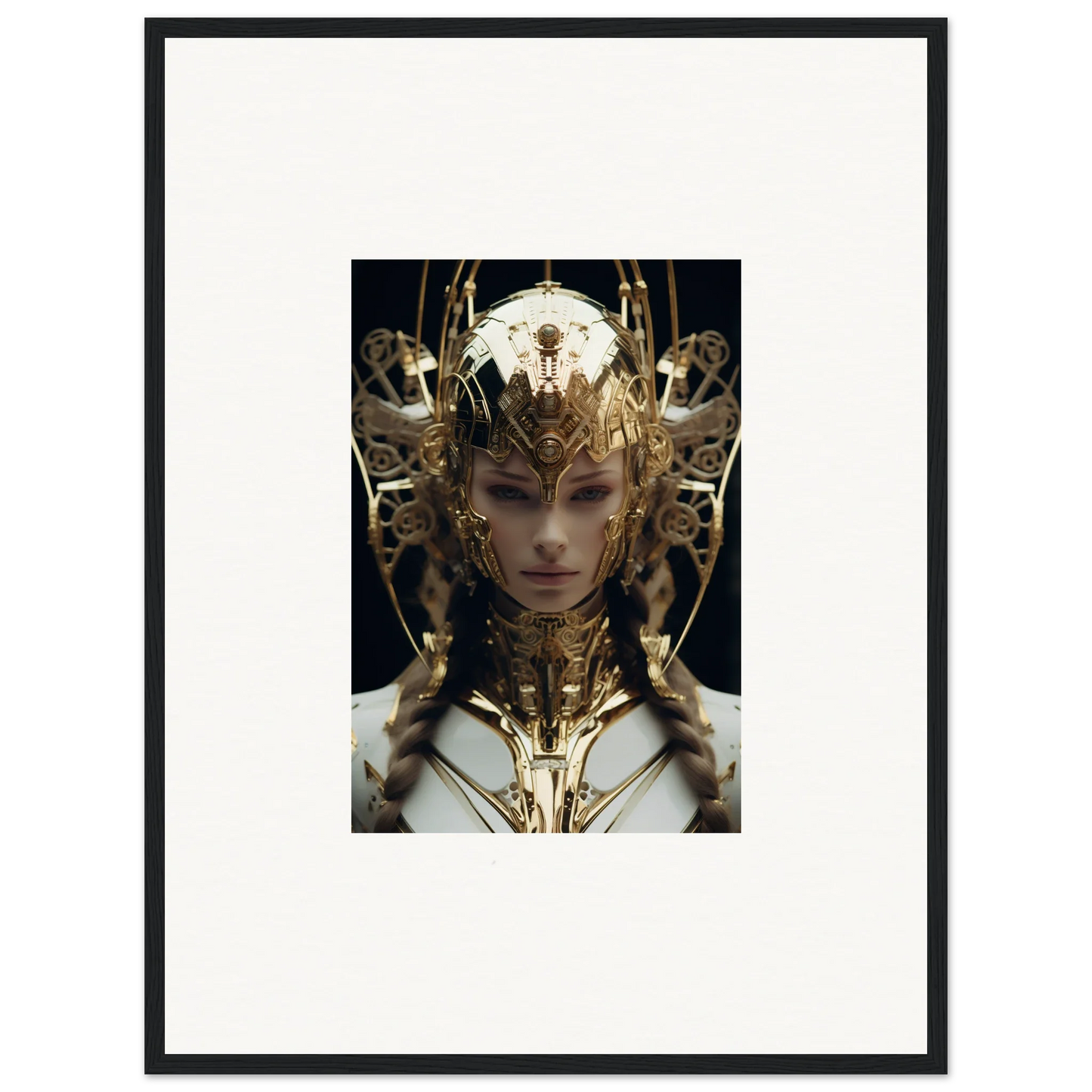 Ornate golden headdress showcasing metalwork from Future Opulence Rewoven collection