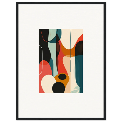 Abstract geometric canvas print of colorful shapes for stylish room decoration