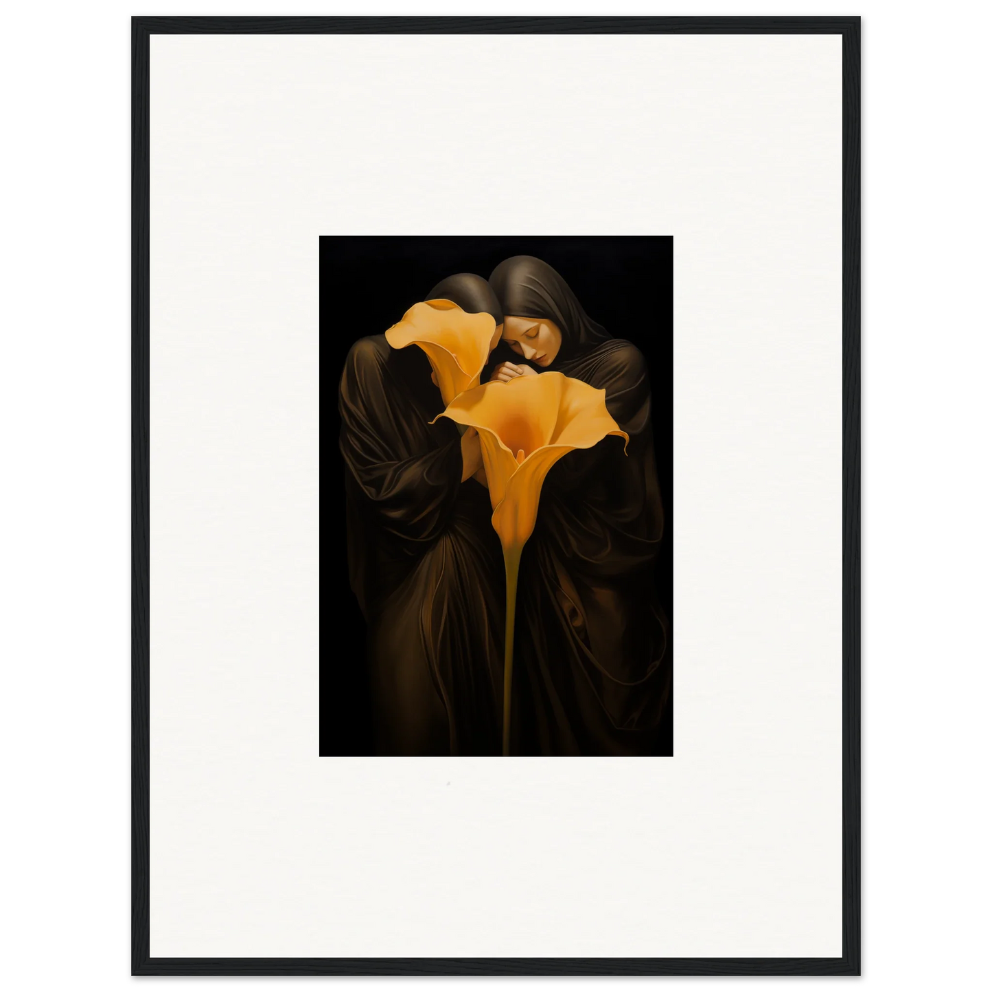 Vibrant yellow calla lily flower for a stunning room decoration canvas print