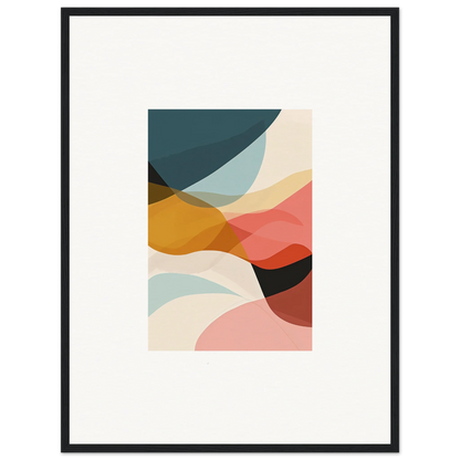 Abstract canvas print with muted curved shapes, great for room decoration or wall art