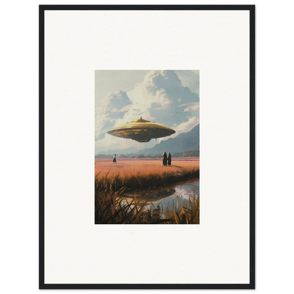 Cool Flying Saucer in the Sky for your Drifting Suns Canvas Print Room Decoration