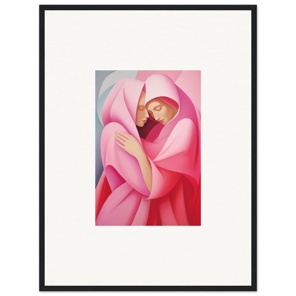 Abstract painting of a figure in flowing pink fabric for a stunning verse tapestry