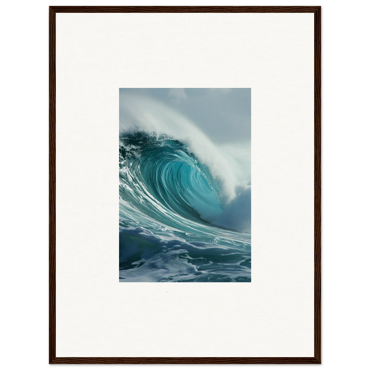 Powerful turquoise ocean wave canvas print for stunning room decoration wall art