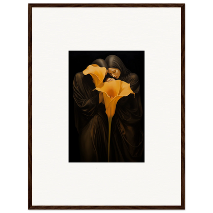 Vibrant yellow Calla Lily canvas print for stylish room decoration in Bloom Couple collection