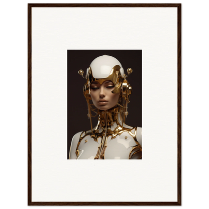 Portrait of a figure with cybernetic features for cool wall art or room decoration