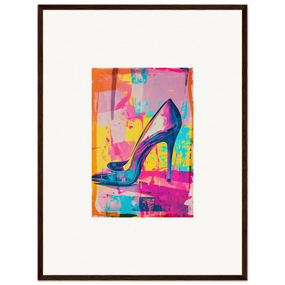 Colorful high-heeled shoe art showcasing the Heel Phenomenon for vibrant room decor