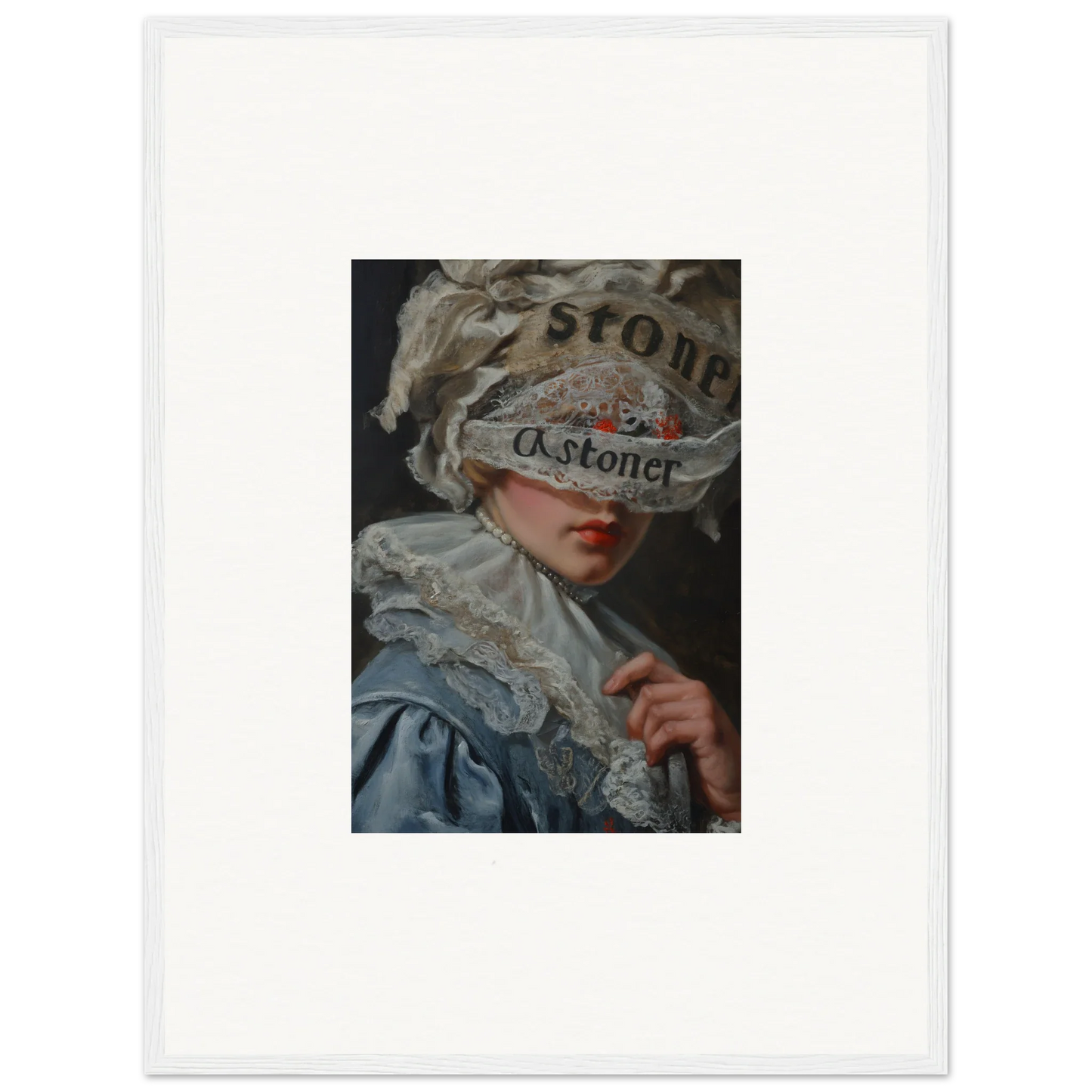 Portrait of a person in ornate costume with a newspaper, perfect for veil cognition canvas print