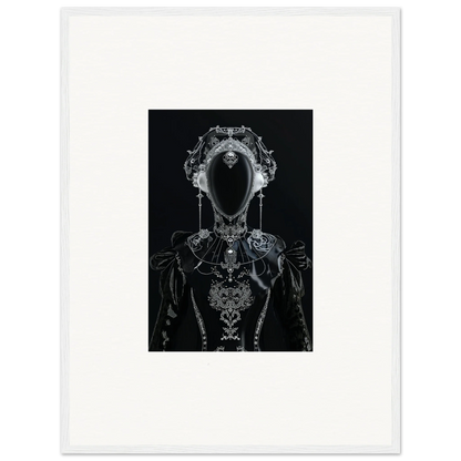 Skeletal figure with crown, dark void above, perfect for Photon Glitters canvas print decor