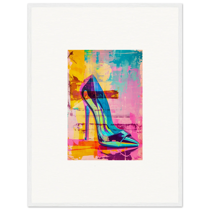 Colorful high-heeled stiletto in blue and purple for Noir Reverie room decor