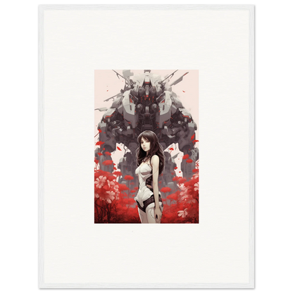 Stylized anime artwork of a woman with robotic elements, perfect for Mechanical Amour Reverie room decoration