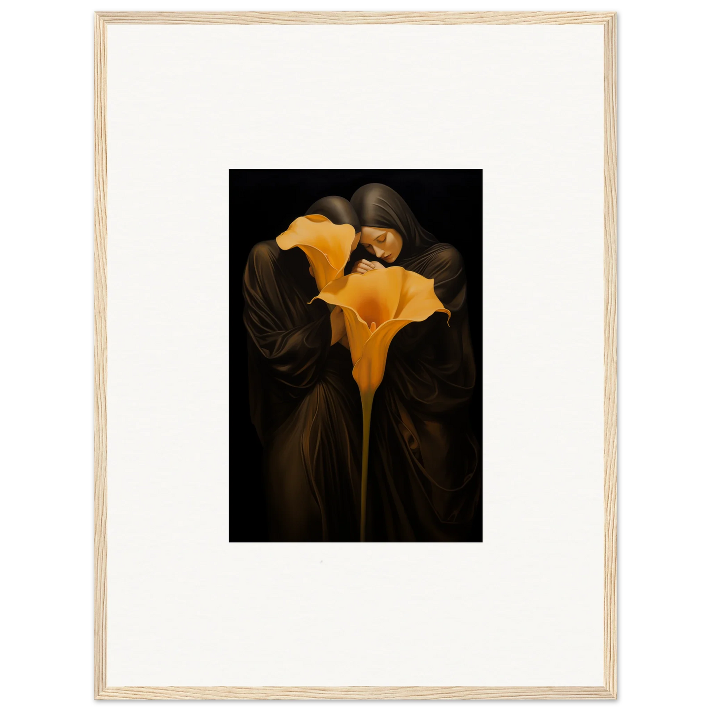 Vibrant yellow Calla Lily canvas print for Bloom Couple room decoration