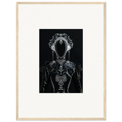 Dark skeletal figure with ornate headdress, perfect for photon glitters canvas print decor